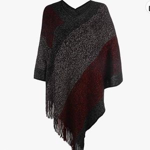 Women's Knitted Shawl Poncho